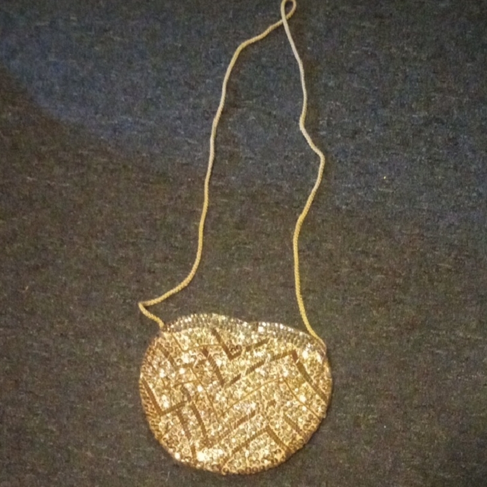Gold Sequin Evening Bag